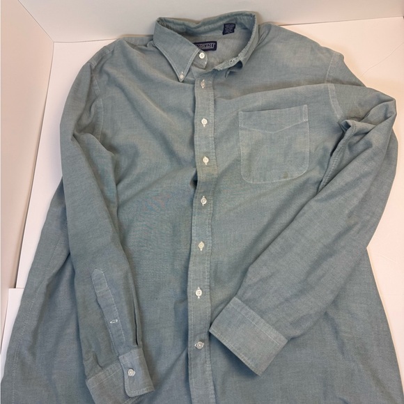 Lands' End Other - Lands' End Shirt Mens XXL Tall‎ Blue Micro Checked Long Sleeved Button-Down